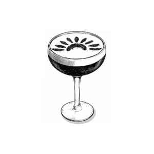 Golden Eclipse cocktail illustration